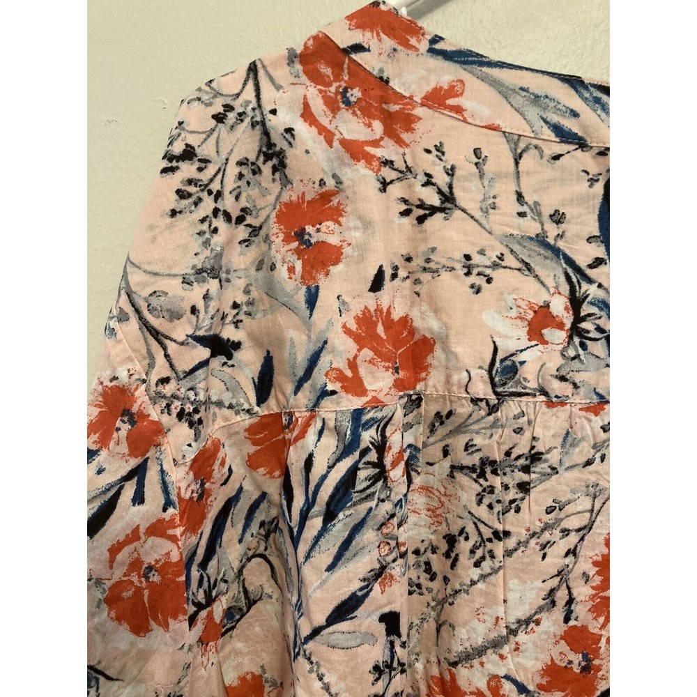 Roaman's Women's NWOT Pink Floral Button Down Long Sleeve Top Plus Size 34W 6X - Picture 10 of 15